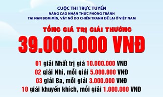 Thể lệ cuộc thi trực tuyến “Nâng cao nhận thức phòng tránh tai nạn bom mìn, vật nổ do chiến tranh để lại ở Việt Nam” năm 2020