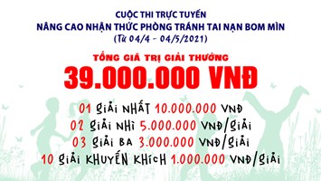 VNMAC tổ chức cuộc thi Nâng cao nhận thức phòng tránh tai nạn bom mìn, vật nổ do chiến tranh để lại ở Việt Nam năm 2021