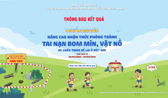Thông báo kết quả Cuộc thi trực tuyến “Nâng cao nhận thức phòng tránh tai nạn bom mìn, vật nổ do chiến tranh để lại ở Việt Nam” năm 2026